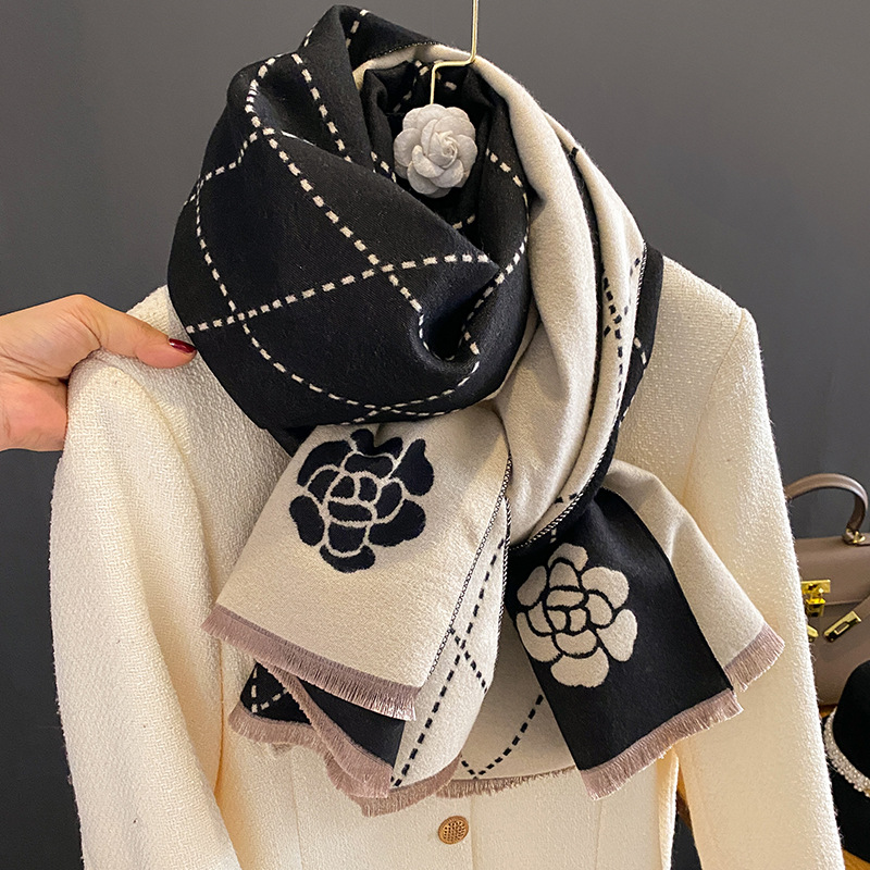 Winter Scarf Women Luxury Flor - Woven Scarf Blanket review and price