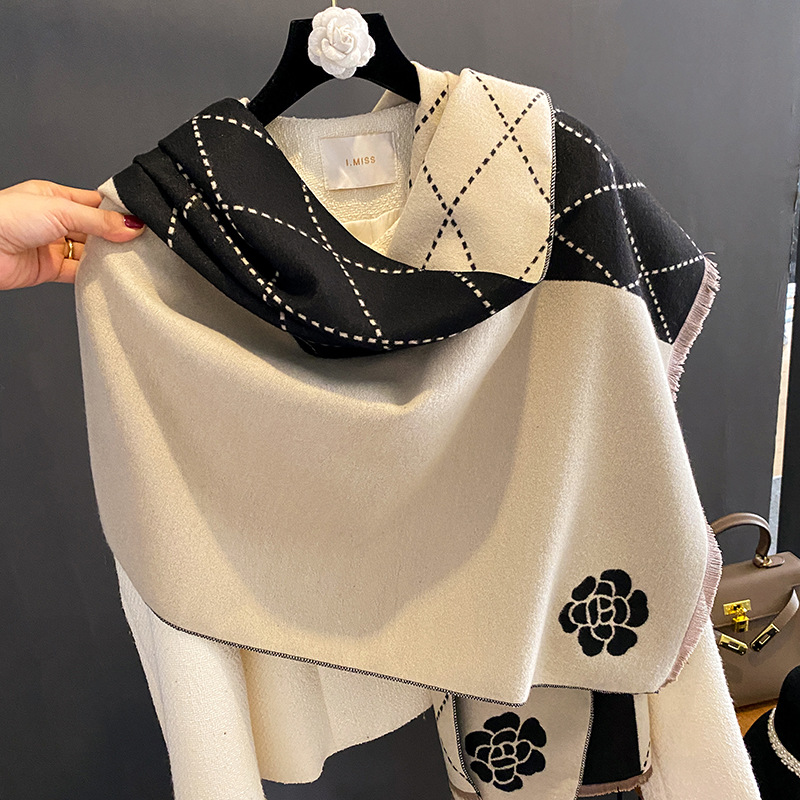 Winter Scarf Women Luxury Flor - Woven Scarf Blanket review and price