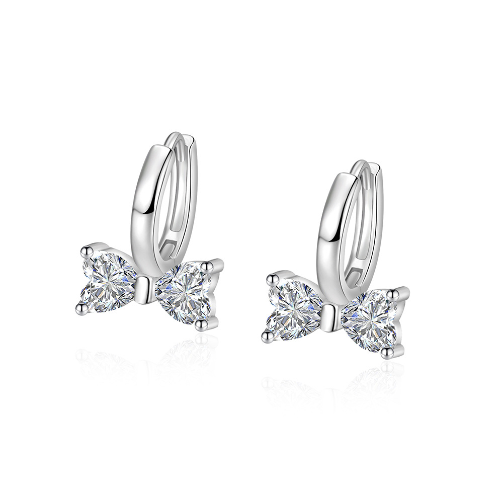 925 Sterling Silver Cute Bow H - Tie Clip Silver review and price