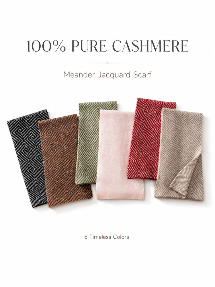 100% Cashmere Scarf Jacquard S - Muffler Men Wool review and price