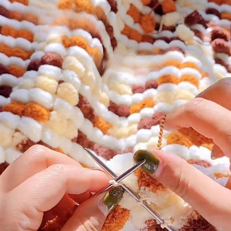 100g Pom Pom Yarn Colorful Chu - Woven Scarf Blanket review and price