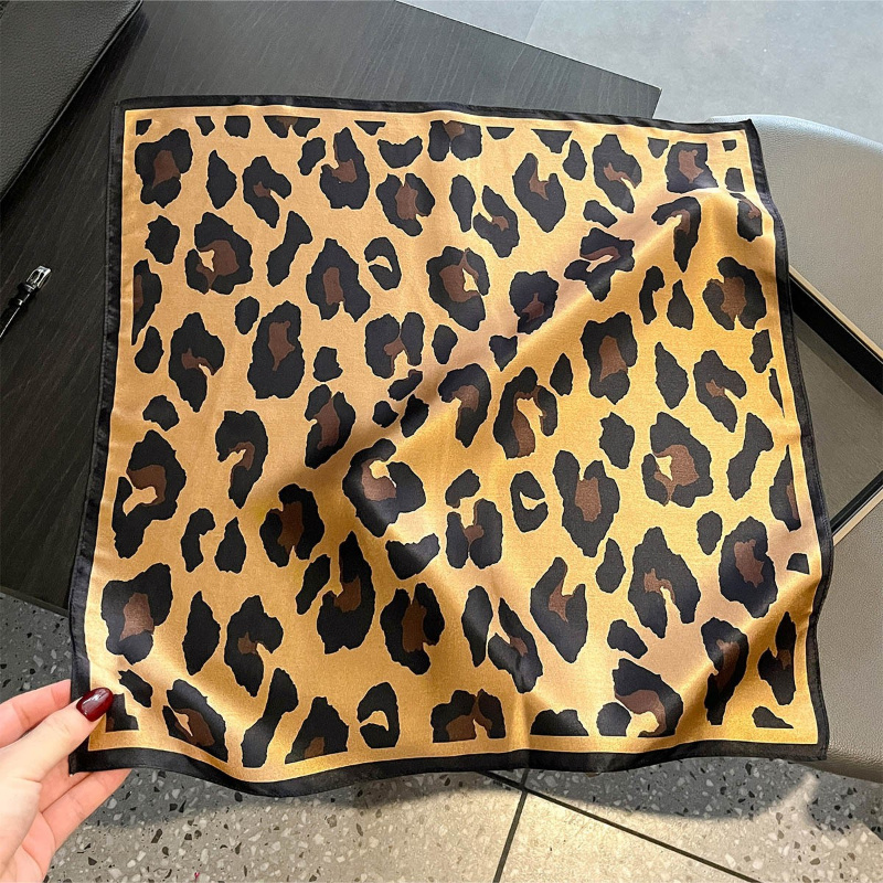 100% Silk Square Scarf Leopard - Scarf Silk Square review and price