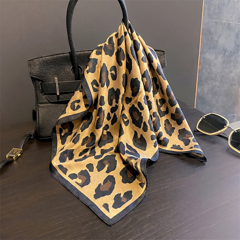 100% Silk Square Scarf Leopard - Scarf Silk Square review and price