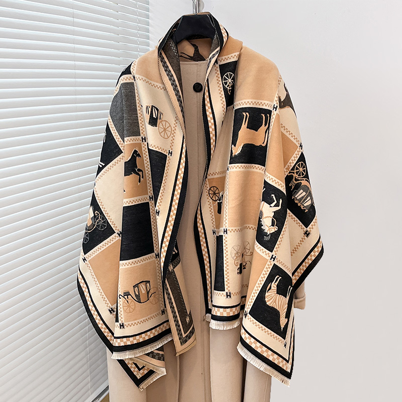 Luxury Warm Poncho Cashmere Wi - Woven Scarf Blanket review and price